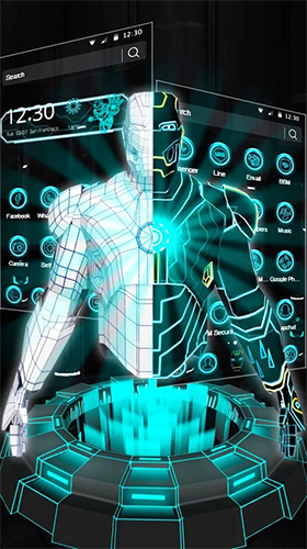 Héros de néon 3D  - télécharger gratuit un fond d'écran animé Météo pour le portable.