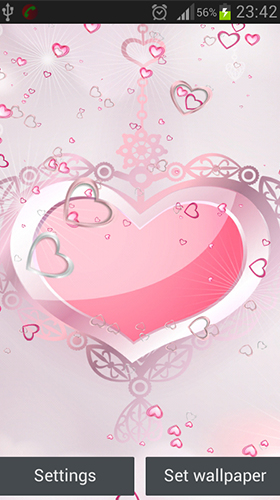 Coeurs roses  - télécharger gratuit un fond d'écran animé Vacances pour le portable.