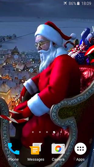 Télécharger gratuitement le fond d'écran animé Santa Claus 3D sur les portables et les tablettes Android.
