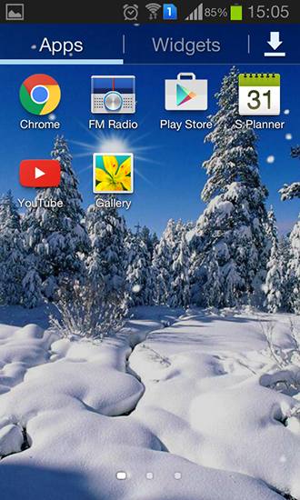 La capture d'écran Hiver: Soleil froid pour le portable et la tablette.