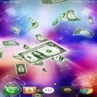 Outre le fond d'écran animé Galaxie de particules liquides  pour Android téléchargez l'apk gratuit de screensaver Tornade de dollars .