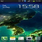 Outre le fond d'écran animé Vitre cassée pour Android téléchargez l'apk gratuit de screensaver Satellite de la Terre.