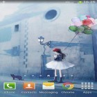 Outre le fond d'écran animé Requins 3D  pour Android téléchargez l'apk gratuit de screensaver Jeune fille et jour pluvieux.