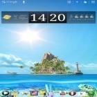 Outre le fond d'écran animé Maillage   pour Android téléchargez l'apk gratuit de screensaver L`aquarium océanique 3D: L`île des tortues.