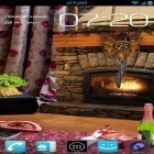 Outre le fond d'écran animé Feuilles d'érable  pour Android téléchargez l'apk gratuit de screensaver La cheminée romantique.